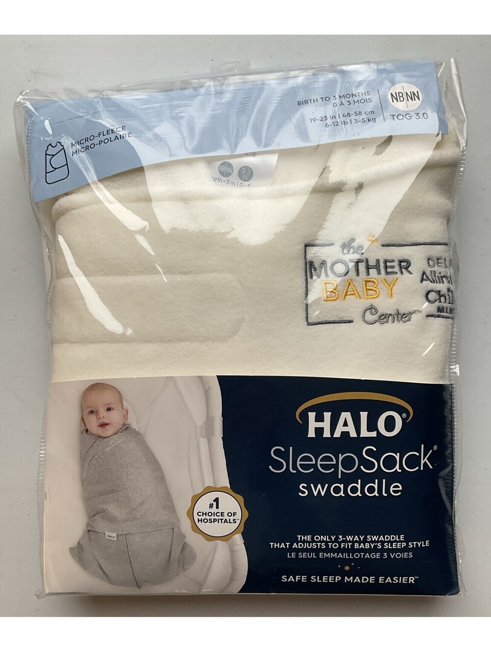 Halo Sleep Sack Swaddle Newborn 0-3 months Cream color